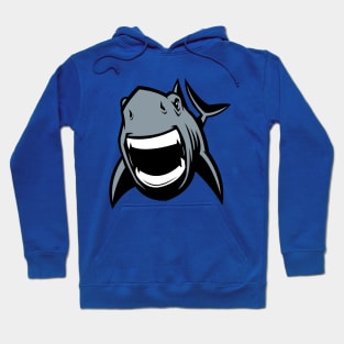 Angry Great White Shark Logo Hoodie